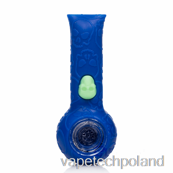 Vape Pod Stratus Silikonowa Fajka Z Czaszką Granatowa / Uv Pszczoła (niebieska / Uv Zielona Pszczoła)